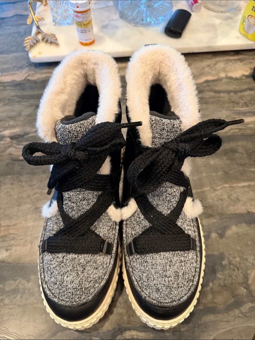 Sorel One Ave Alpine Faux Fur Trim Waterproof Boot